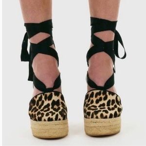 Tory Burch Elisa Leopard Espadrilles Wedge 5